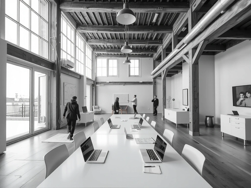 Creative workspace in Parisian atelier